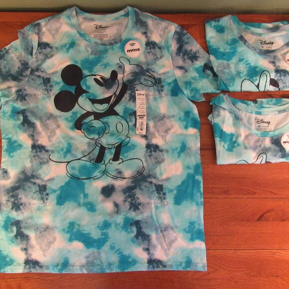 3 Brand New Disney Mickey Mouse & Minnie Mouse Tie -Dye T-Shirts! Kohls - Picture 2 of 9